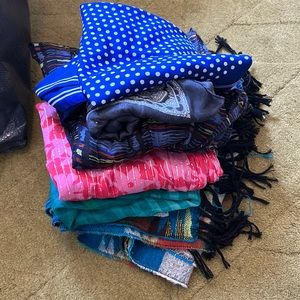 Bag of mixed scarves